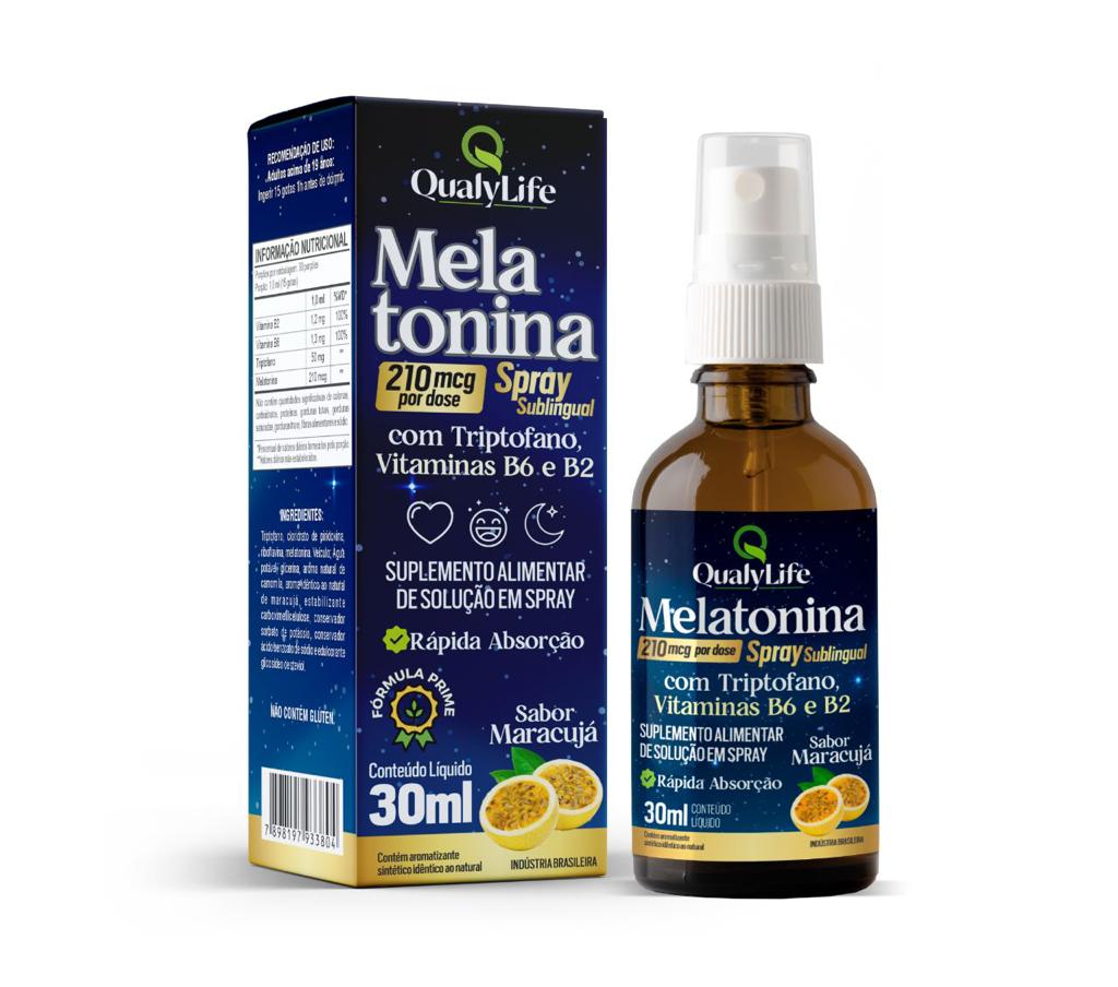 MELATONINA SPRAY SUBLINGUAL 210 MCG (POR DOSE) 30ML - QUALY LIFE