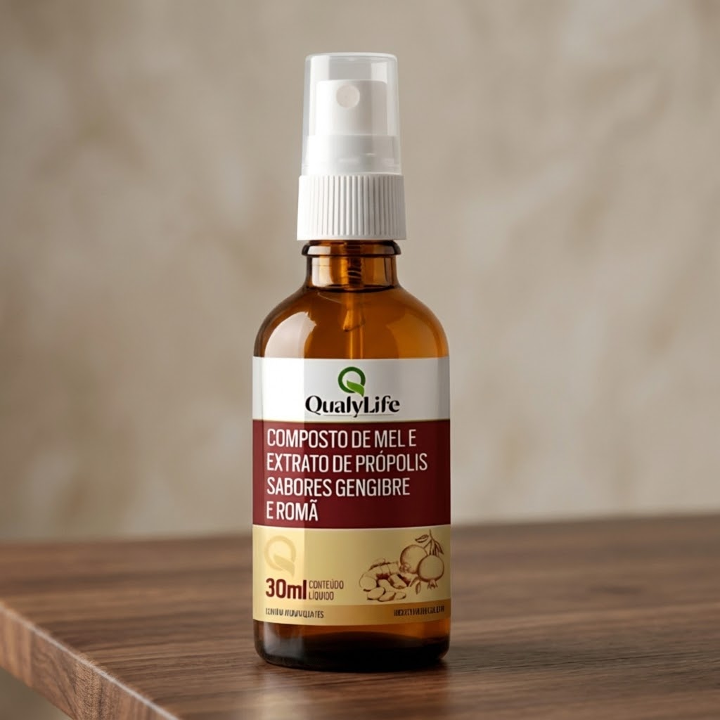 SPRAY PROPOLIS GENGIBRE E ROMA 30ML - QUALY LIFE