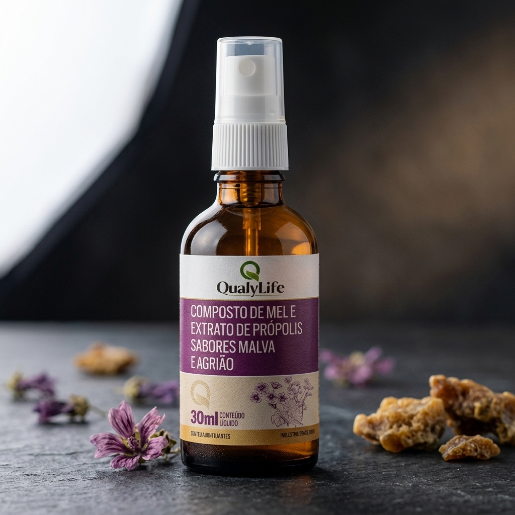 SPRAY PROPOLIS MALVA E AGRIAO 30ML - QUALY LIFE