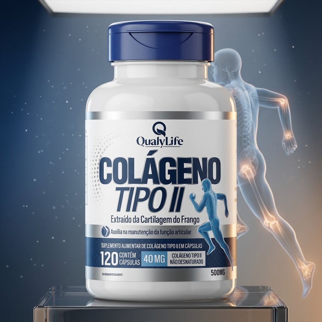 COLAGENO TIPO II 40MG 120 CAPSULAS - QUALY LIFE