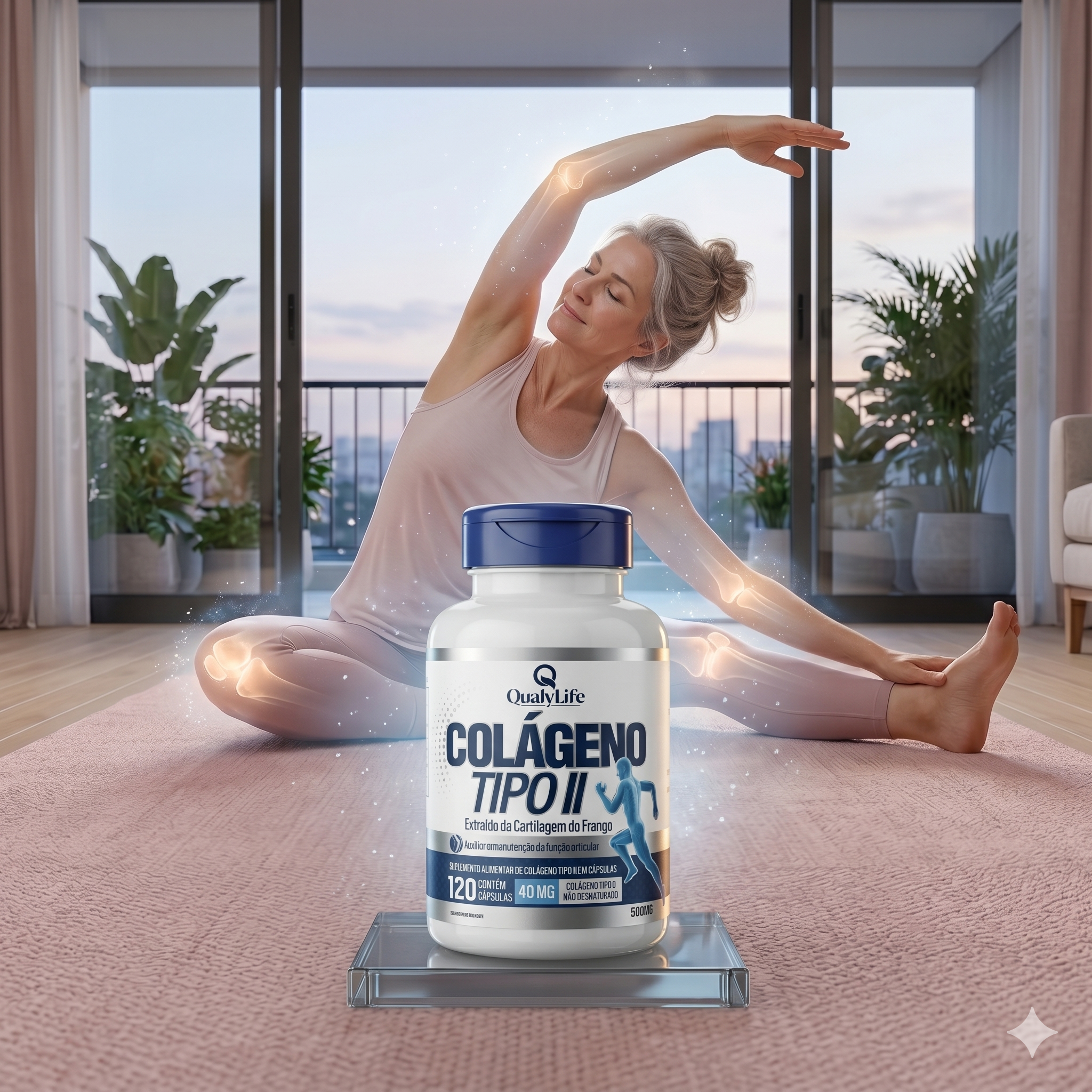 COLAGENO TIPO II 40MG 120 CAPSULAS - QUALY LIFE