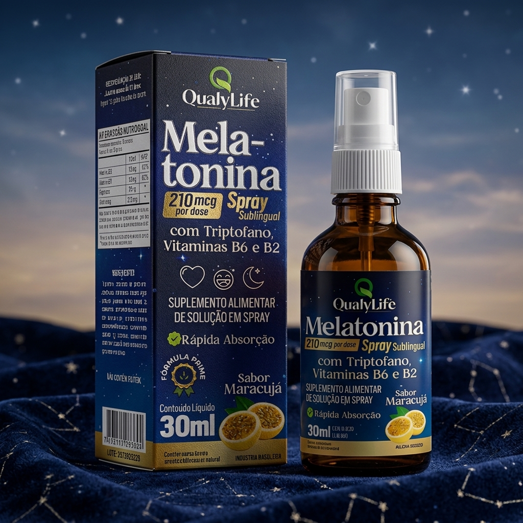 MELATONINA SPRAY SUBLINGUAL 210 MCG (POR DOSE) 30ML - QUALY LIFE