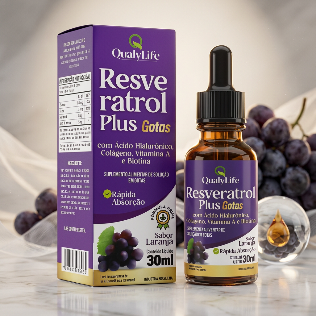 RESVERATROL PLUS 30ML SABOR LARANJA - QUALY LIFE