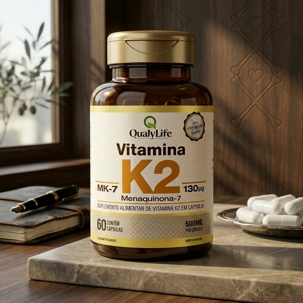VITAMINA K2 MK 7 500MG 60 CAPSULAS - QUALY LIFE
