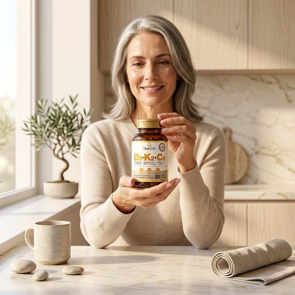 VITAMINAS D3 K2 E CALCIO 500MG 60 CAPSULAS - QUALY LIFE