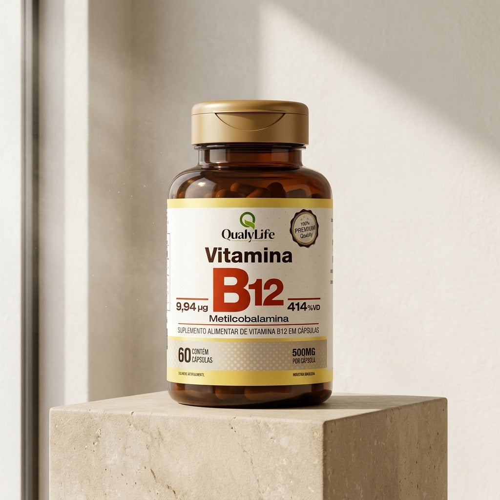 VITAMINA B12 (METILCOBALAMINA) 500MG 60 CAPSULAS - QUALY LIFE