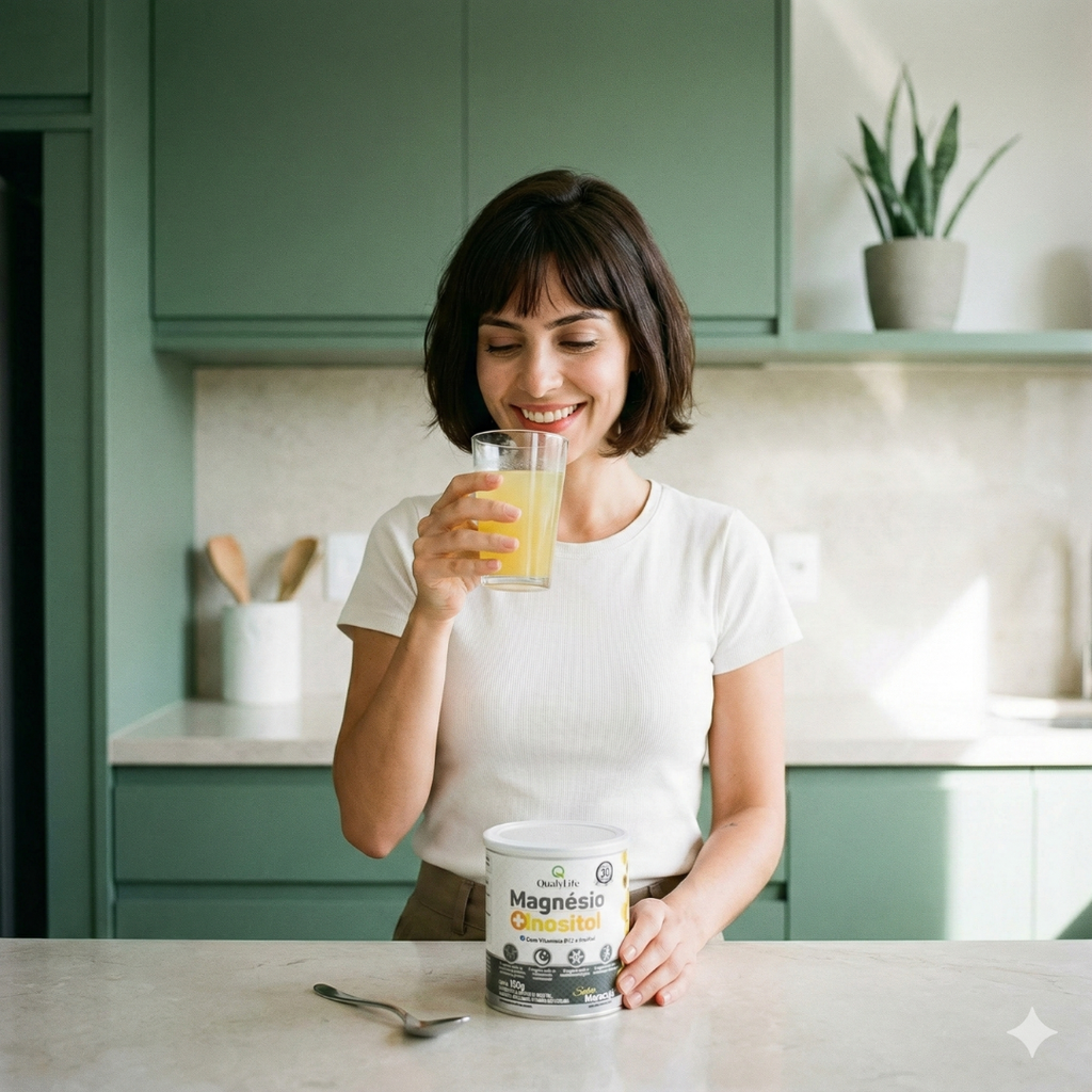 MAGNESIO E INOSITOL 150G (30 PORÇÕES) SABOR MARACUJÁ - QUALY LIFE