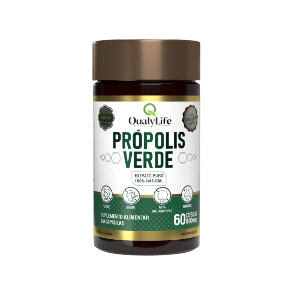 PROPOLIS VERDE 500MG 60 CAPSULAS - QUALY LIFE